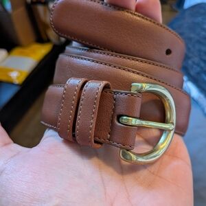 Coach Dark Tan  Brown Leather Belt